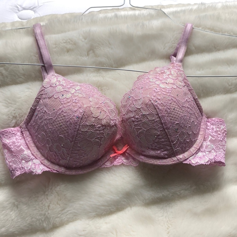 Pink VS push up bra
